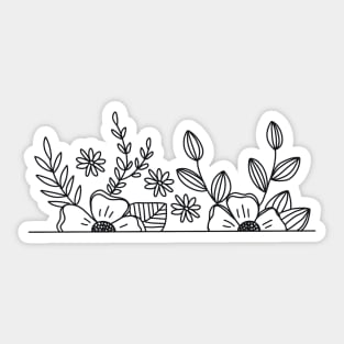 Line Flowers Sticker